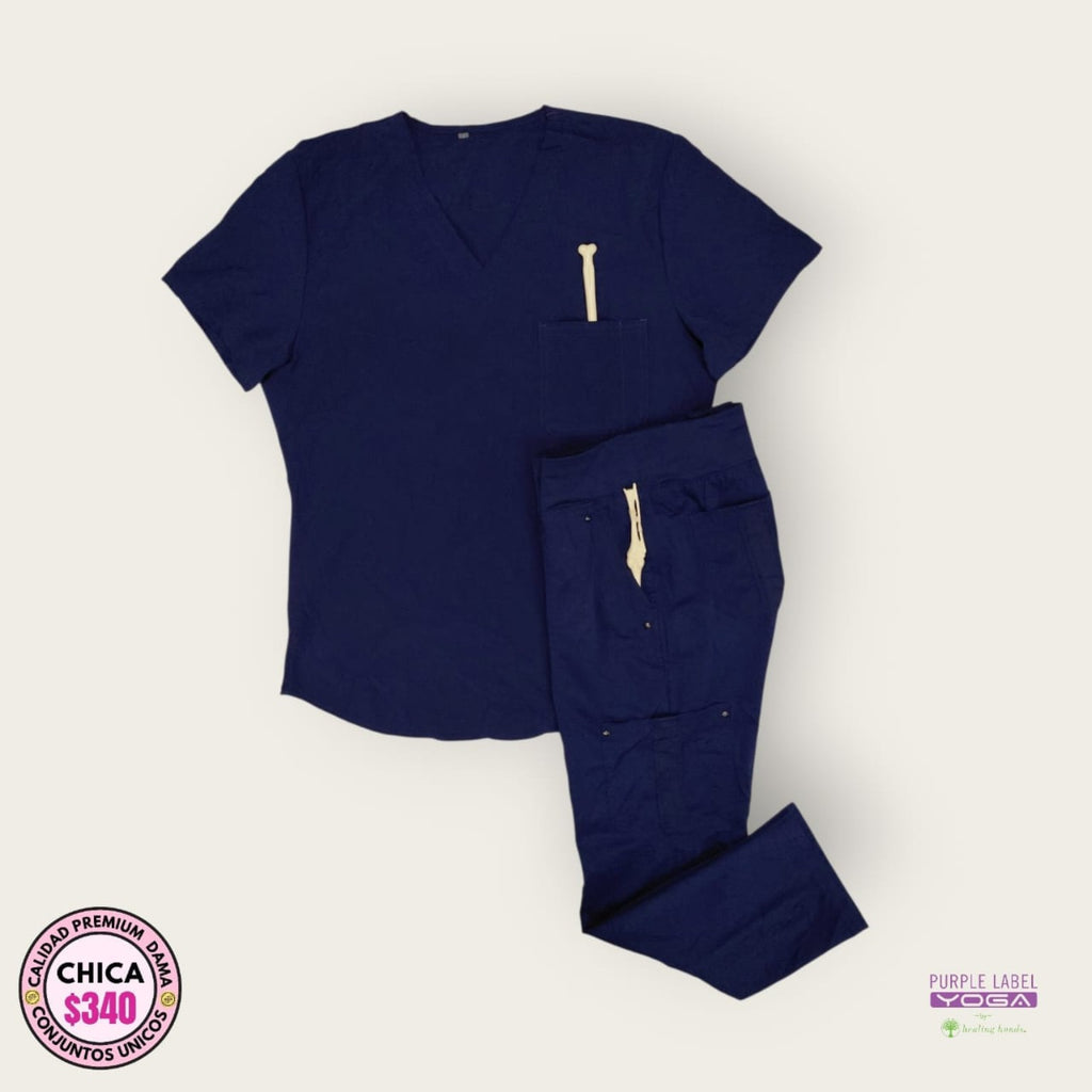 Conjunto médico Purple Label azul marino - Chica