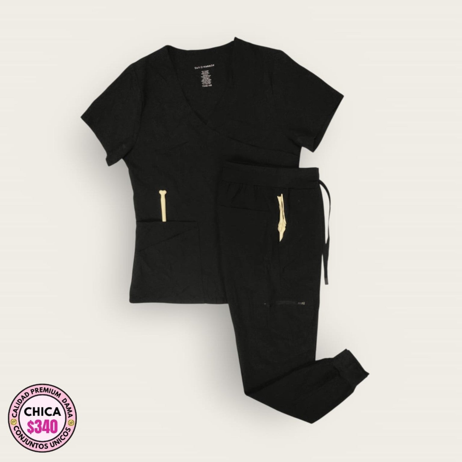 Conjunto médico premium talla Chica Sansha negro