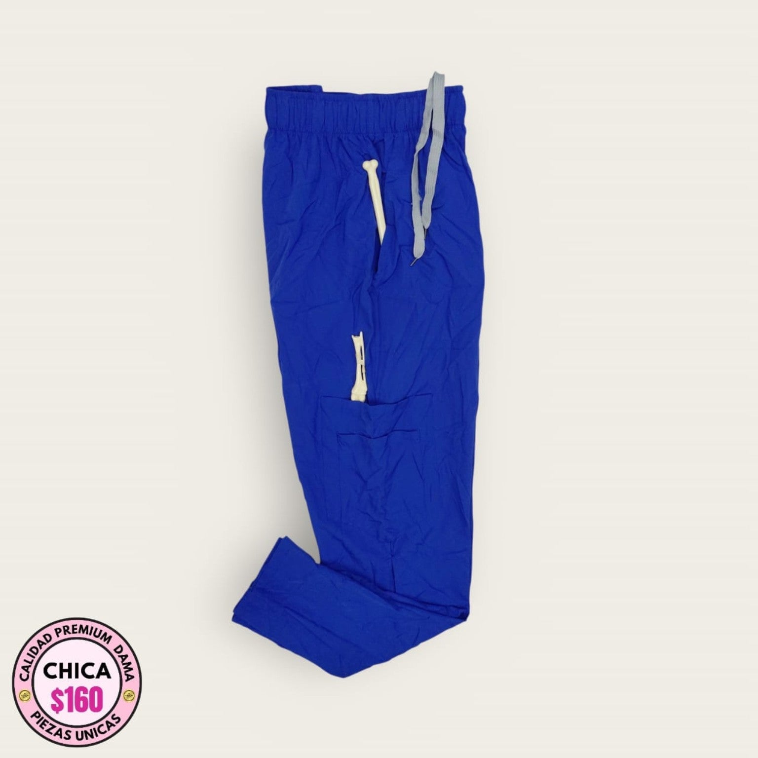 Pantalón médico azul rey talla chica