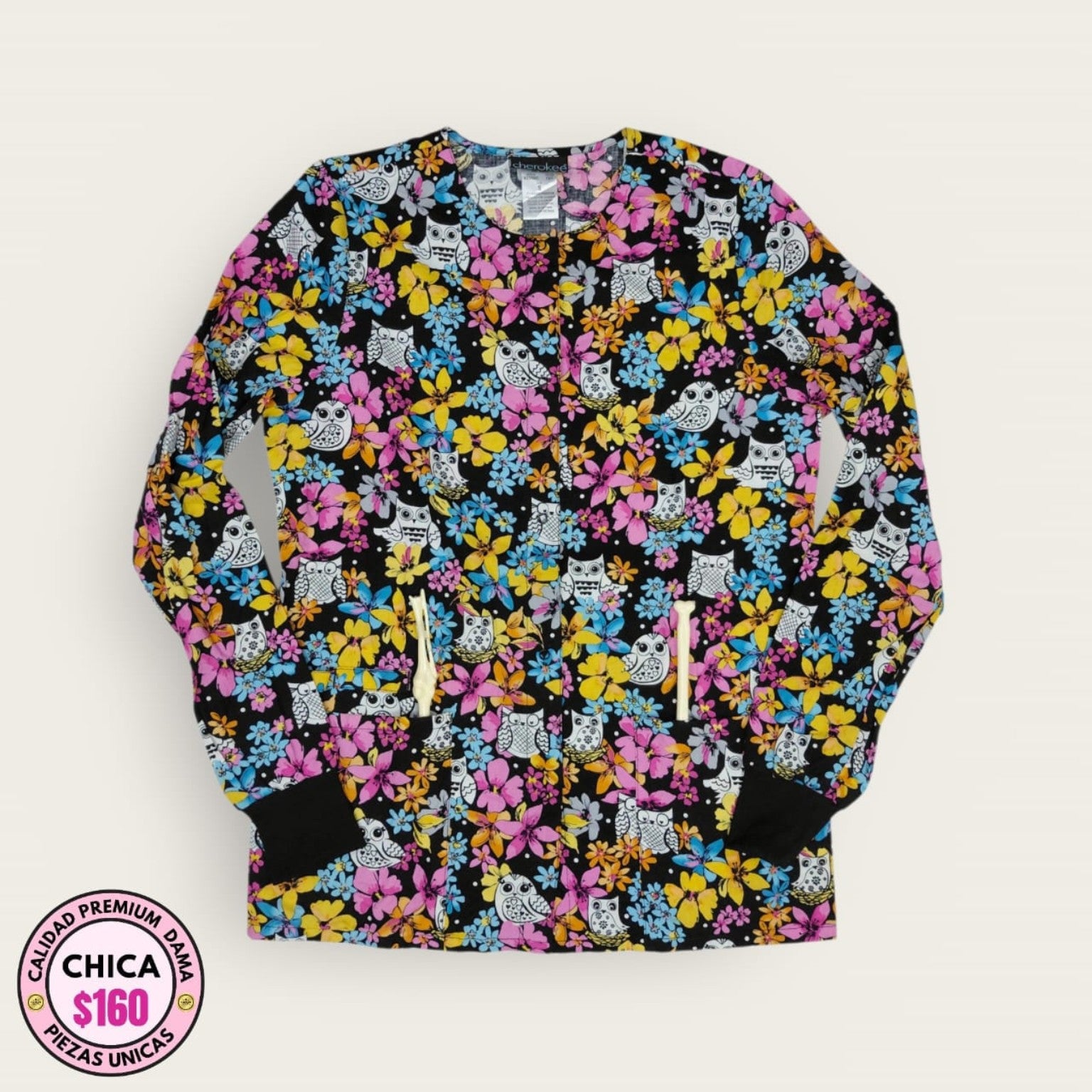Cubrepolvo médico estampado multicolor talla chica