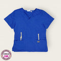 Chemise médico azul rey talla chica