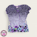 Chemise floral lila y azul — Chica