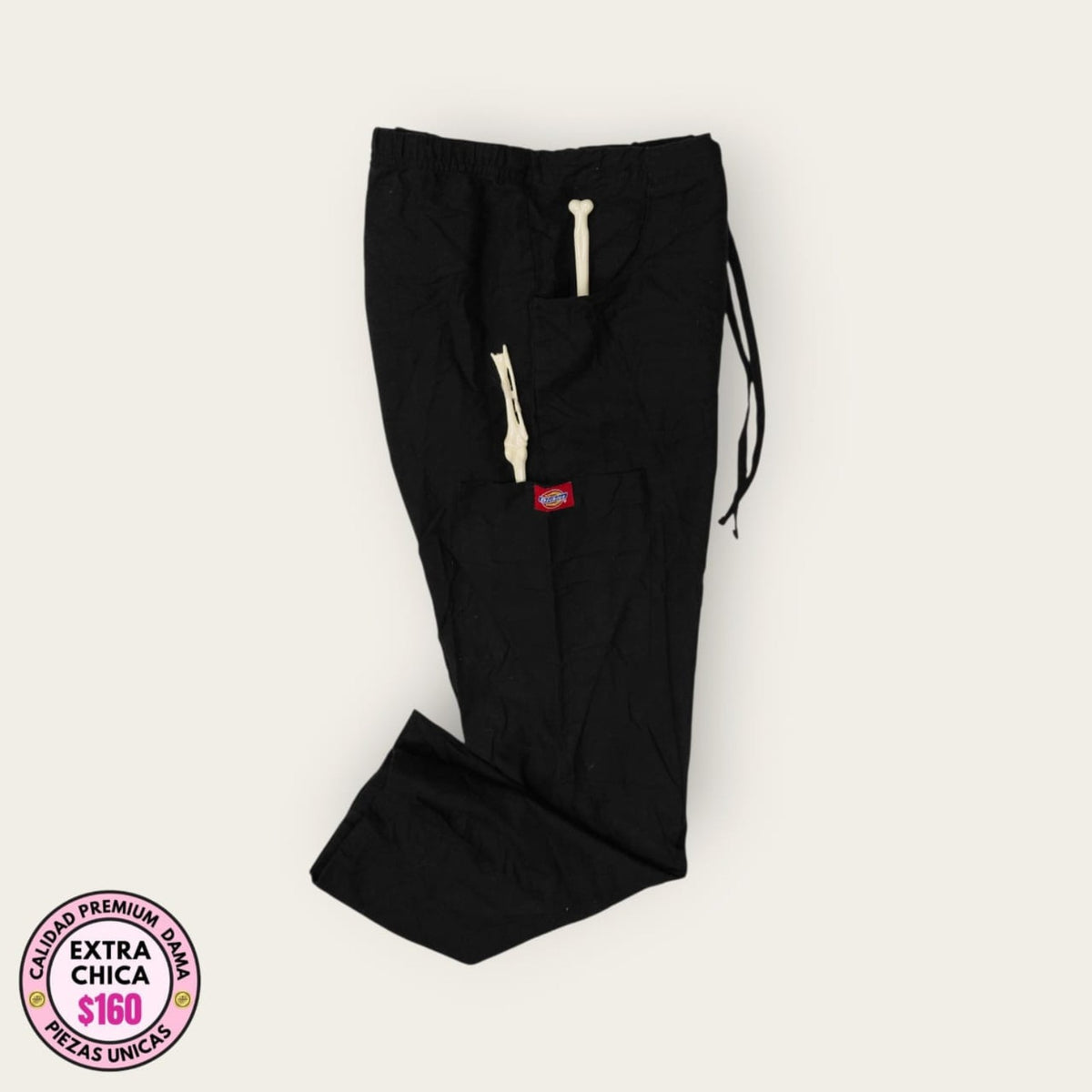 Pantalón médico Dickies negro | Dama XS