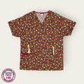 Filipina médica Dickies estampado otoñal café | Dama XS