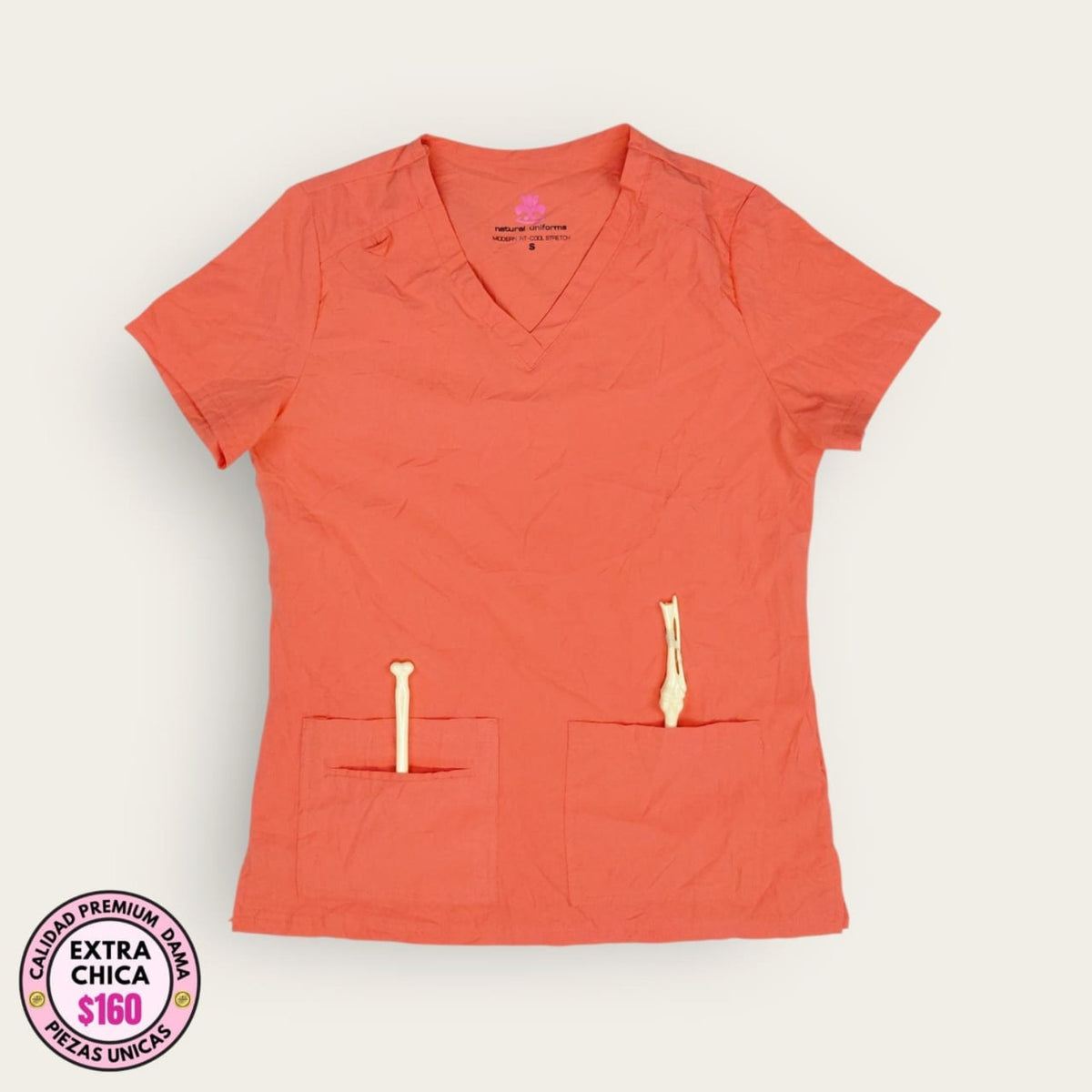 Filipina médica Natural Uniforms coral | Dama XS