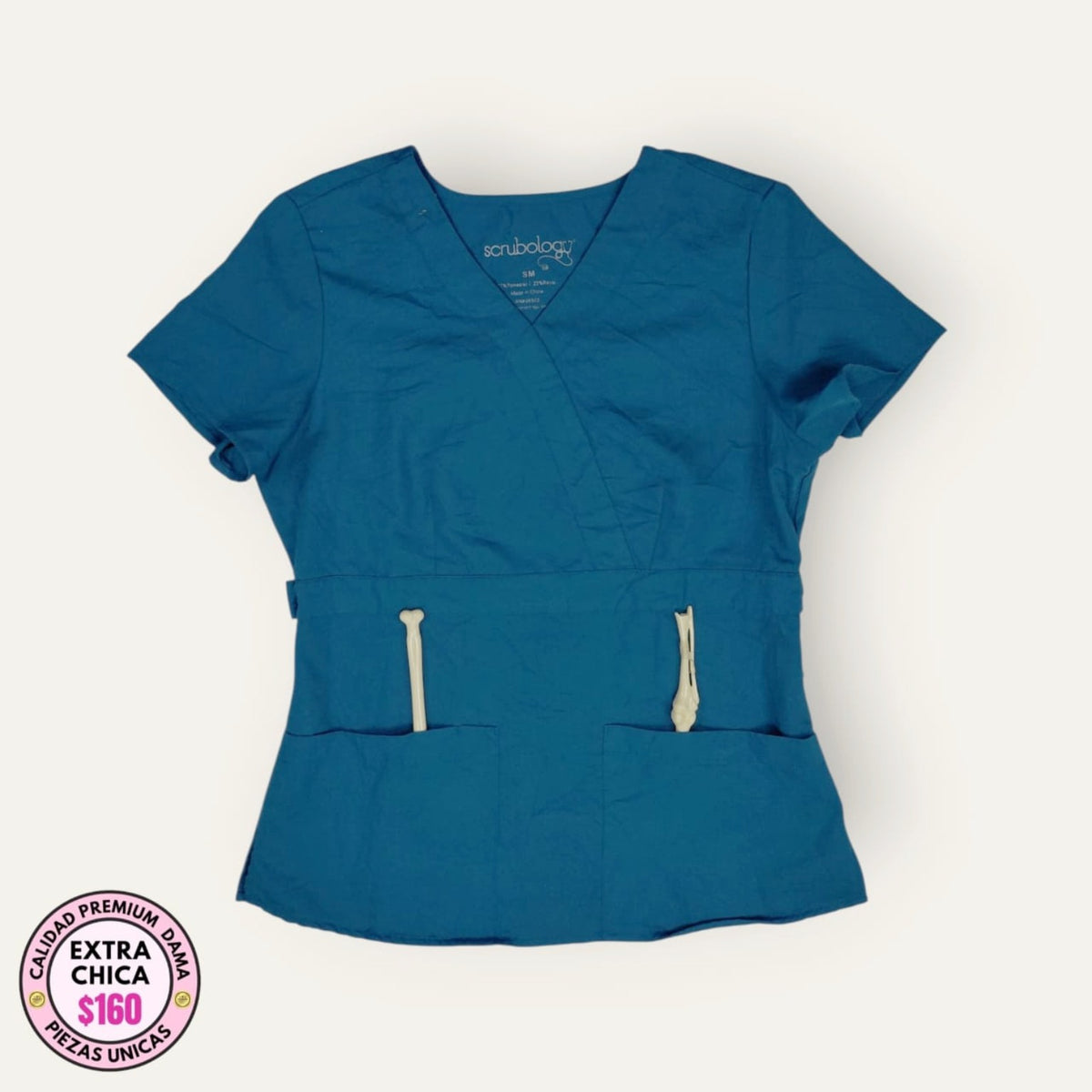 Filipina médica Scrubology azul petróleo | Dama XS