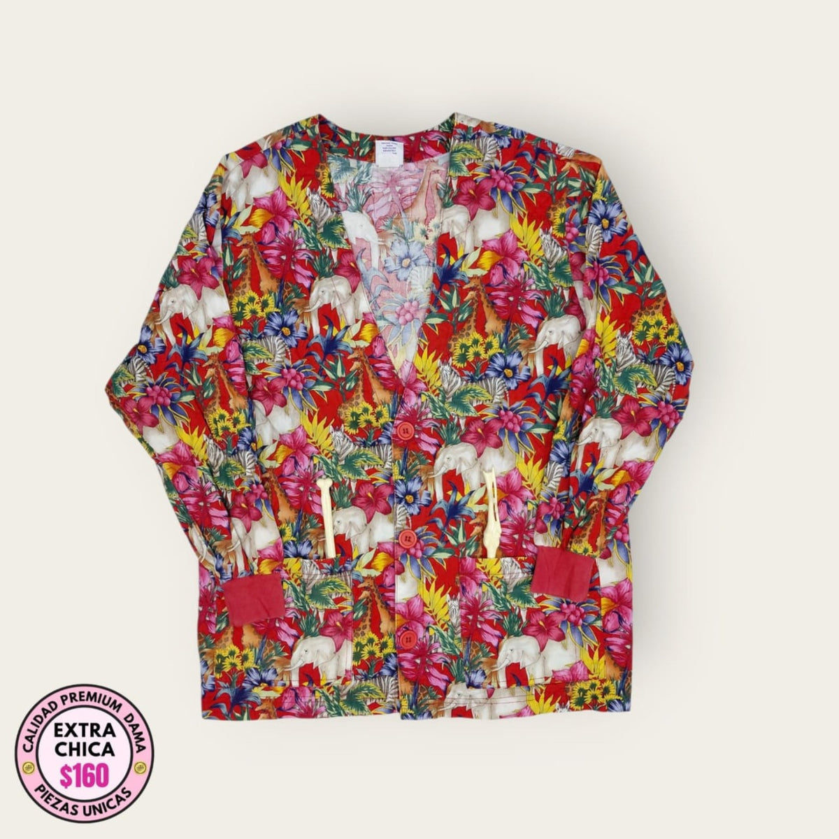 Bata médica estampado safari multicolor | Dama XS