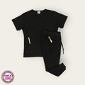 Conjunto médico premium negro clásico | Dama Chica, uniforme médico premium talla Chica