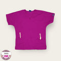 Filipina médica Cherokee magenta cuello V | Dama Chica, uniforme médico premium talla Chica