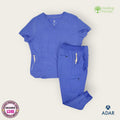 Conjunto médico Healing Hands y Adar azul plumbago | Dama L