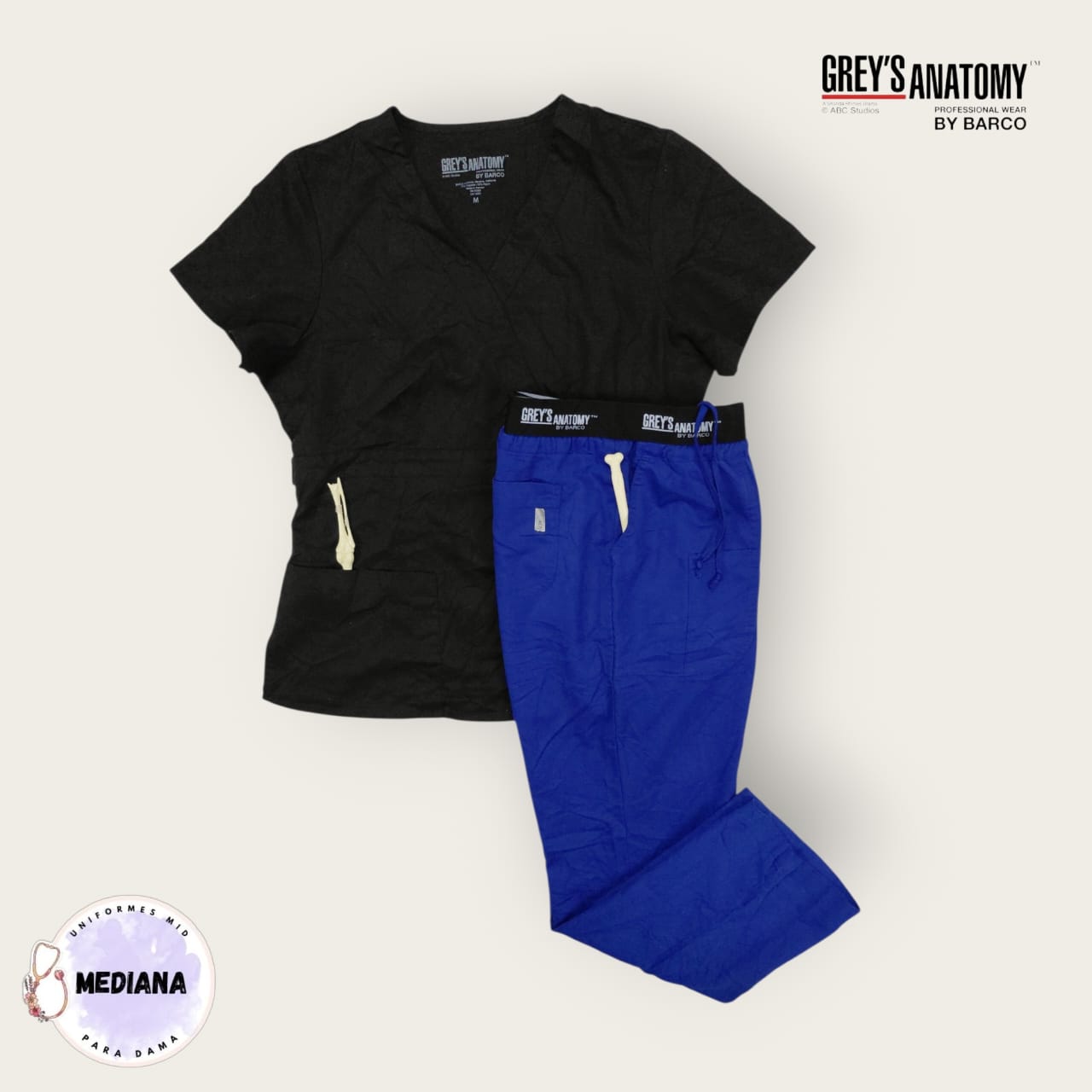 Conjunto negro -azul