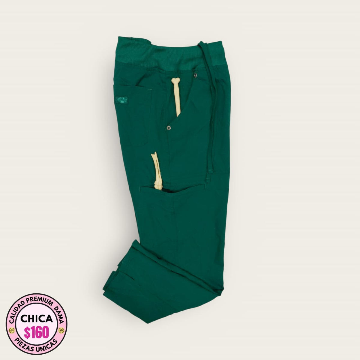Pantalón médico premium verde esmeralda | Dama S