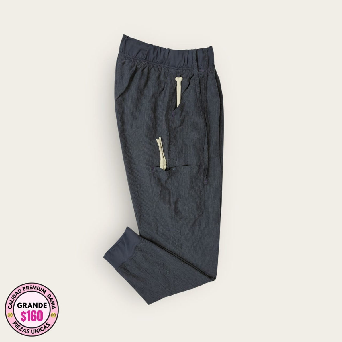 Pantalón médico gris grafito jogger | Dama L