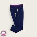 Pantalón médico premium azul marino con cintura rosa | Dama L