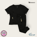 Conjunto médico Dagacci y Butter-Soft negro | Dama XL