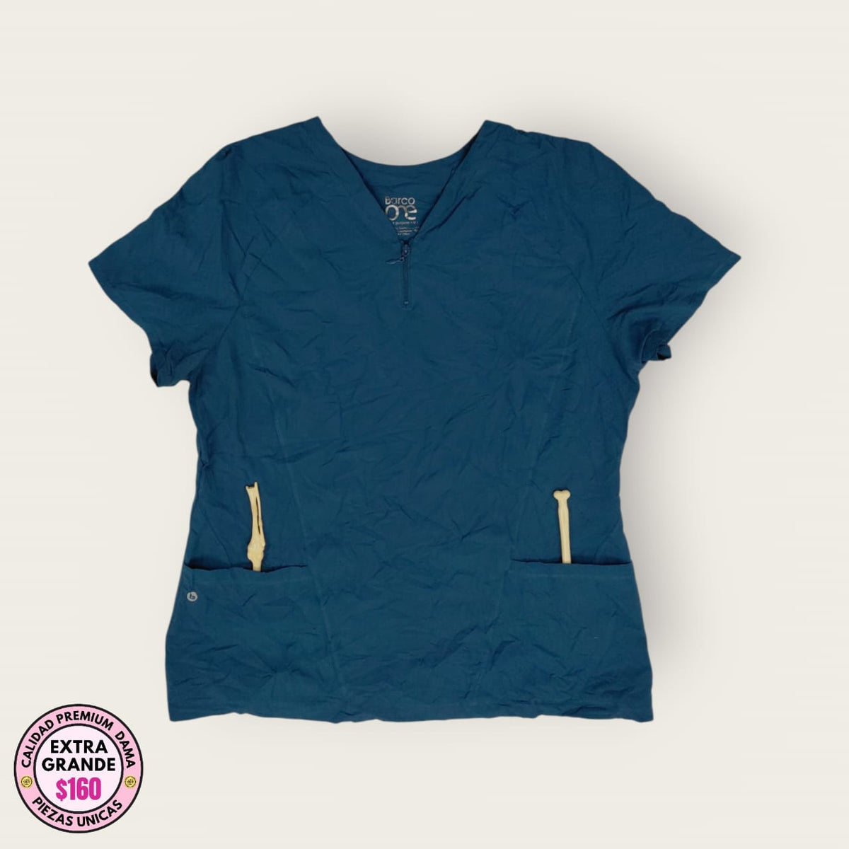 Filipina médica premium verde petróleo (chemise) | XL