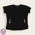 Filipina médica Easy Stretch negra, talla grande para dama, disponible en Uniformes MID.