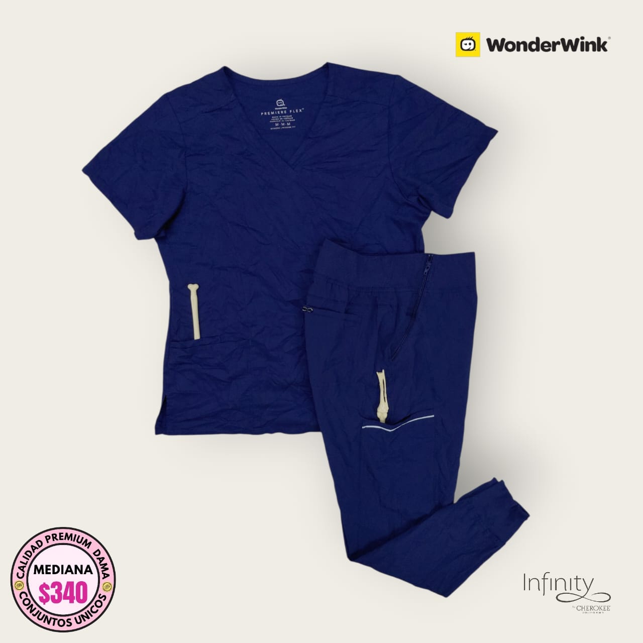 Conjunto azul marino strech antifluidos
