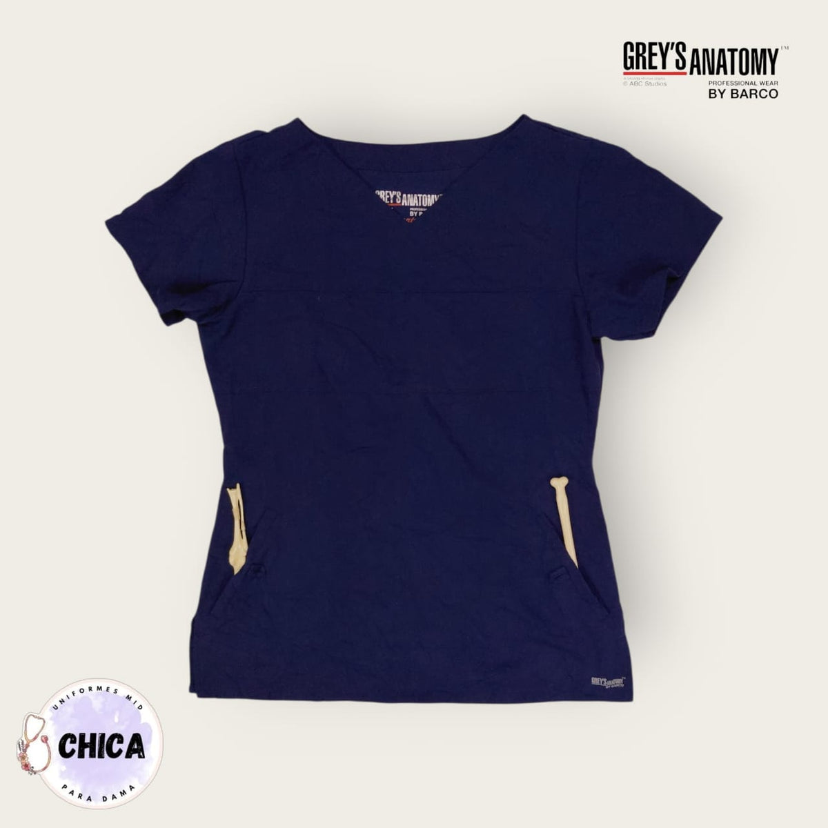 Filipina médica Grey's Anatomy azul marino clásica | Dama S