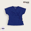 Chemise azul bies bordado