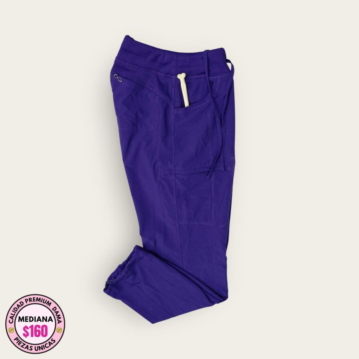 Pantalón médico premium morado para dama talla M
