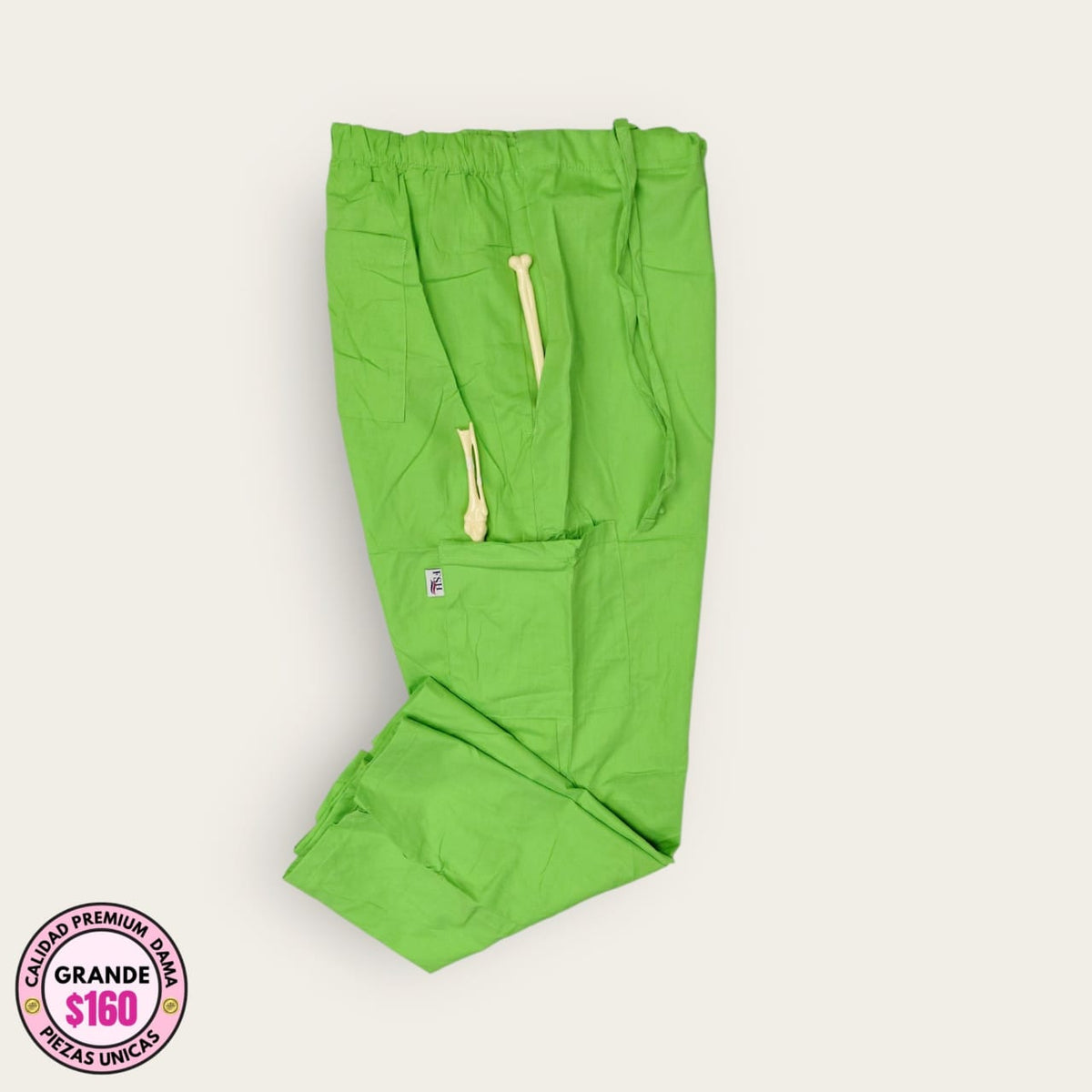 Pantalón médico premium color verde lima para dama talla L