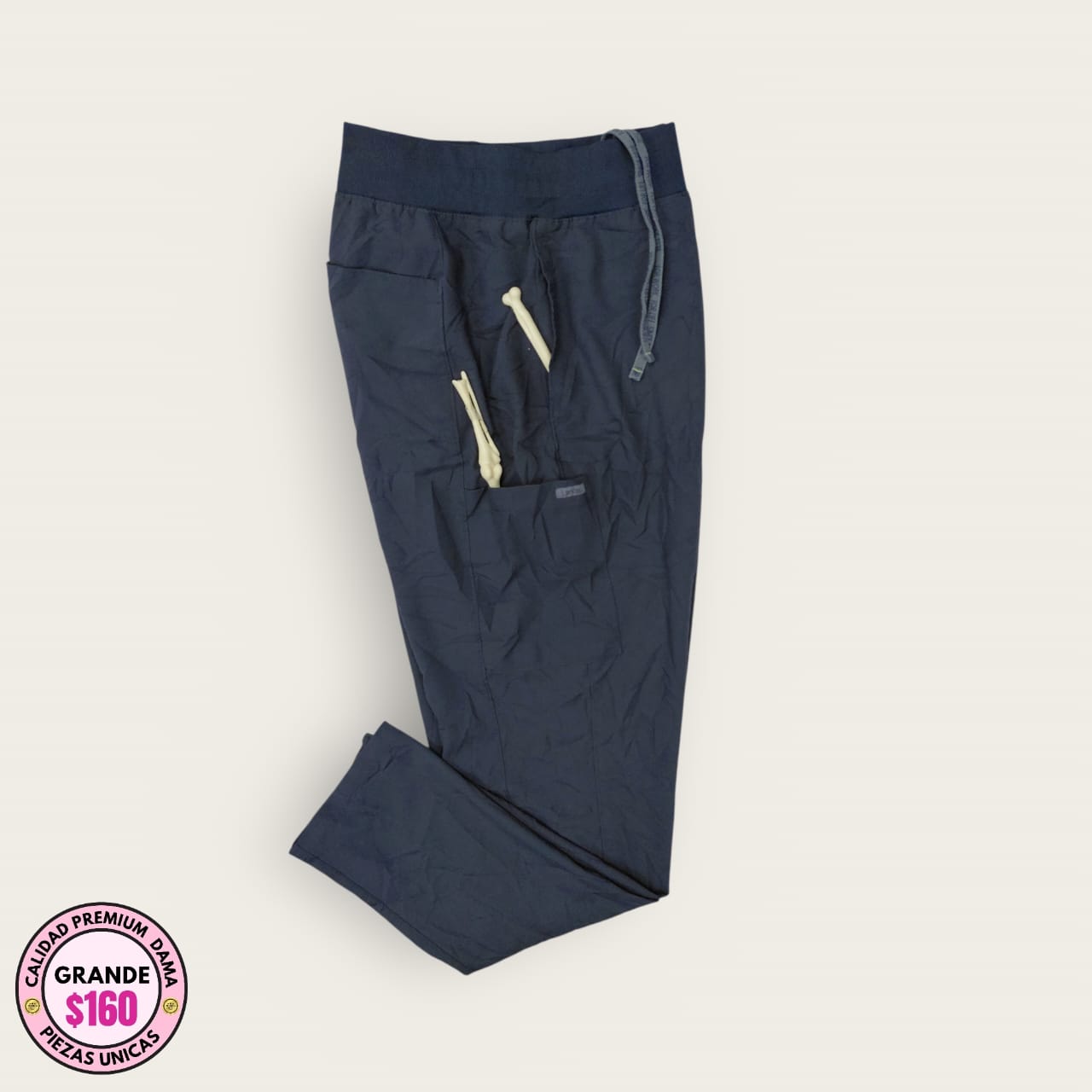 Pantalón médico premium gris Oxford | Dama L