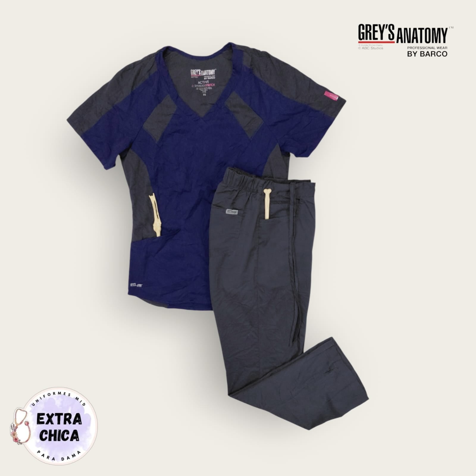 Conjunto azul - gris