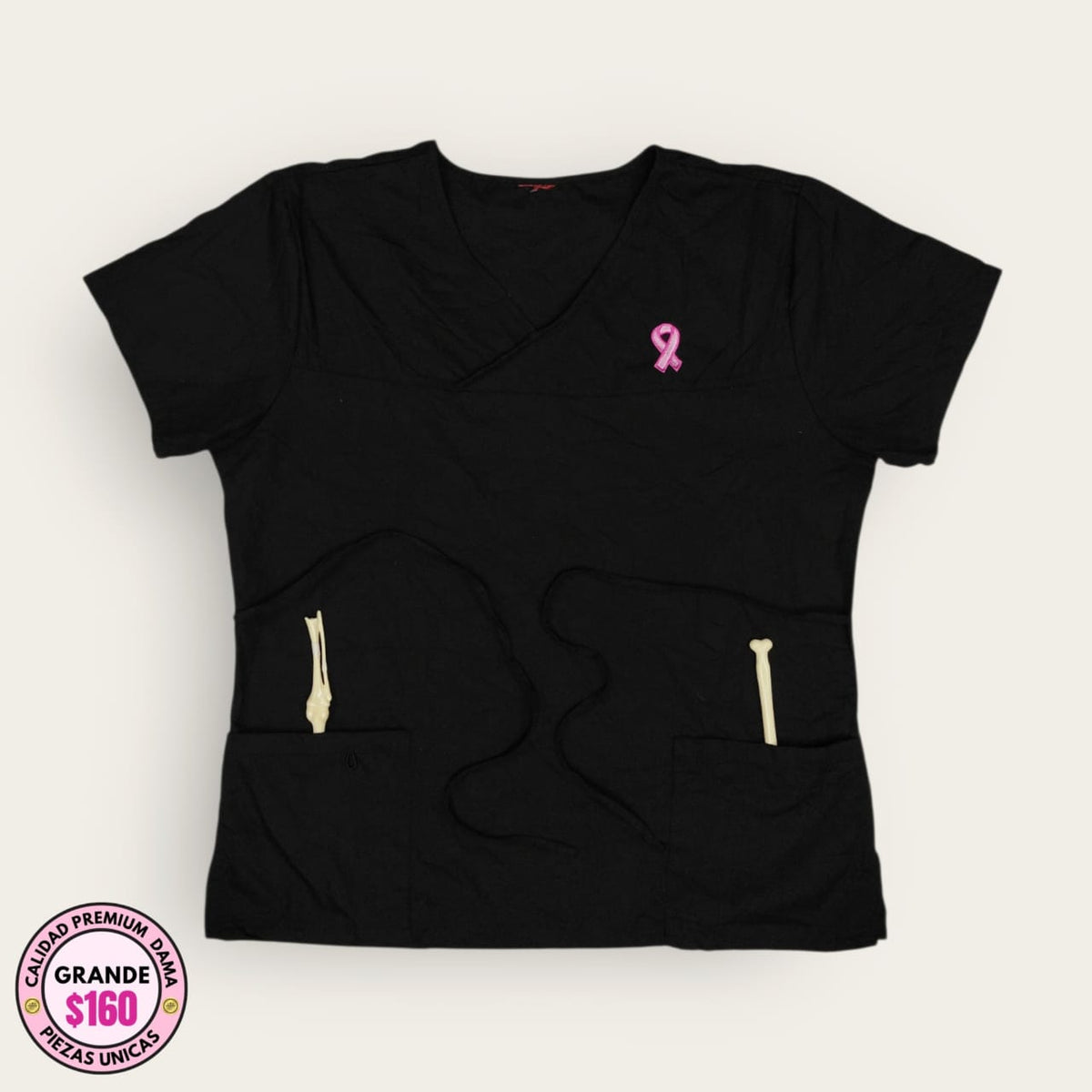 Filipina médica premium Uniformes MID color negro para dama talla L