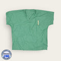 Filipina médica verde menta cuello V, talla mediana para caballero, línea Premium de Uniformes MID.