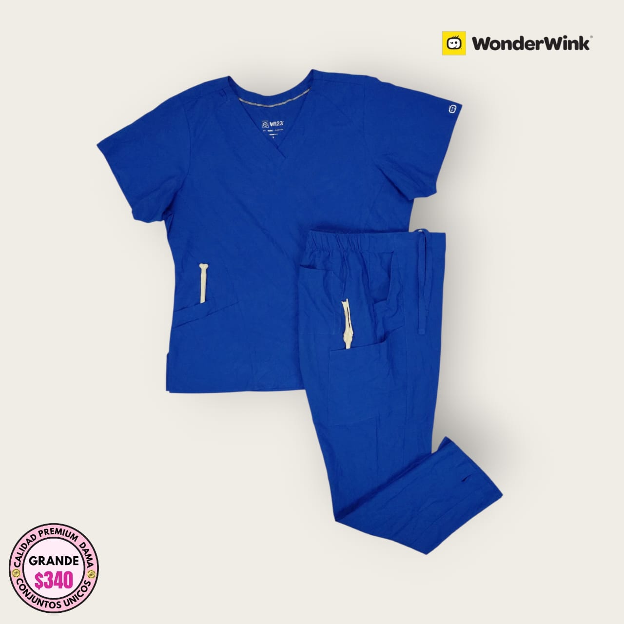 Conjunto médico WonderWink azul rey | Dama L