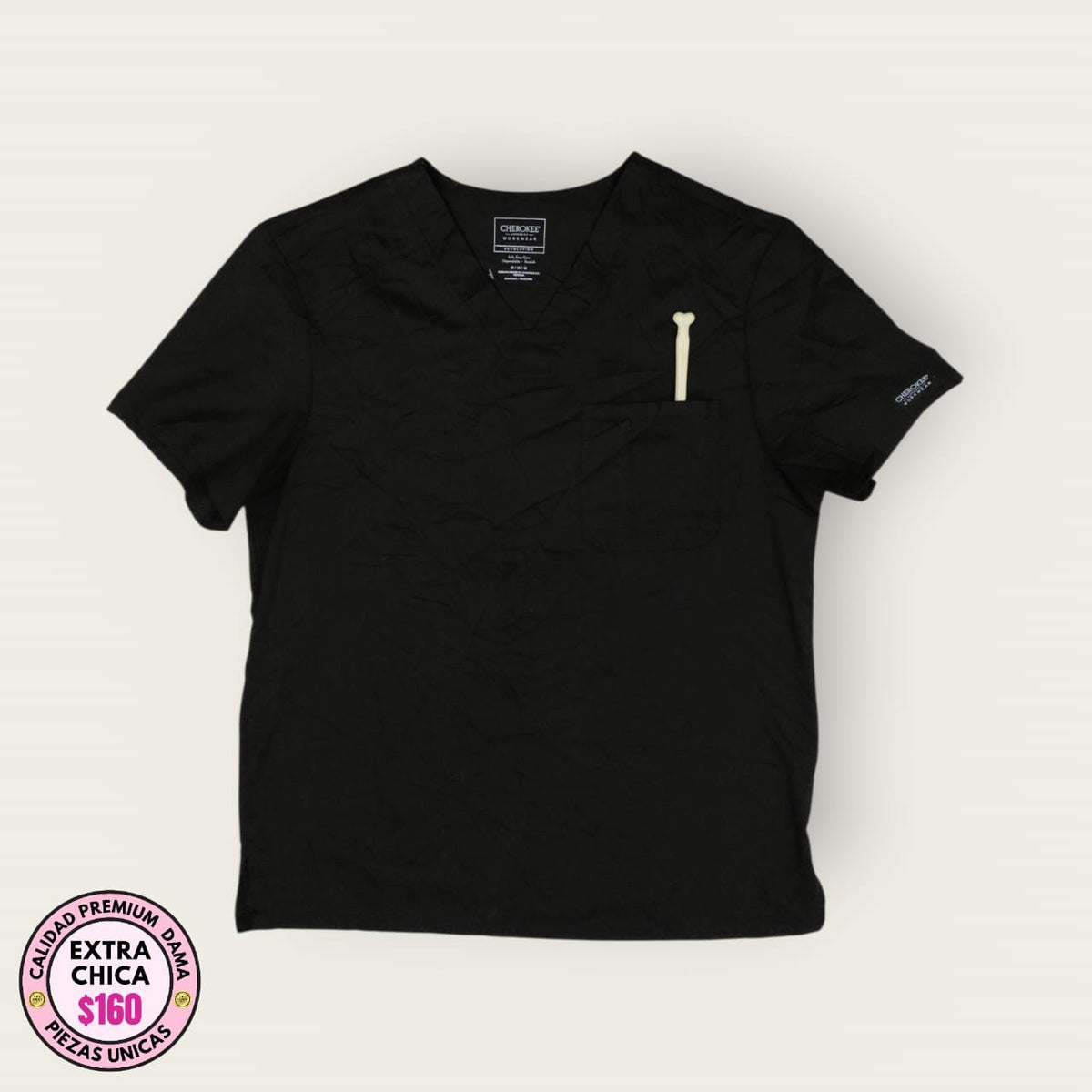 Filipina médica premium negro (chemise) | XS
