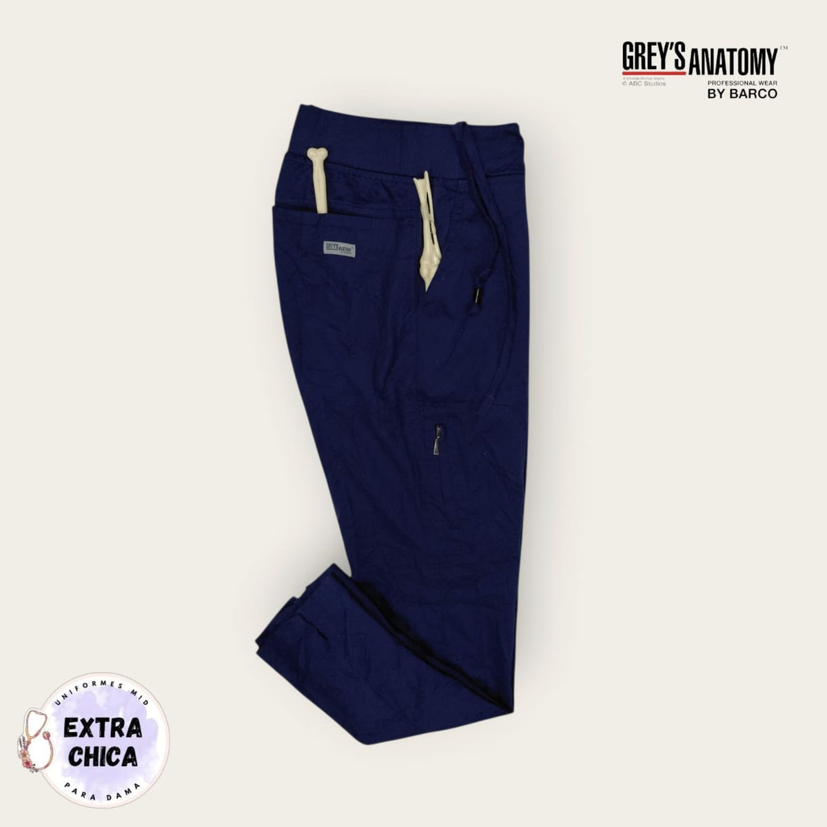 Pantalón médico Grey's Anatomy azul marino clásico | Dama XS