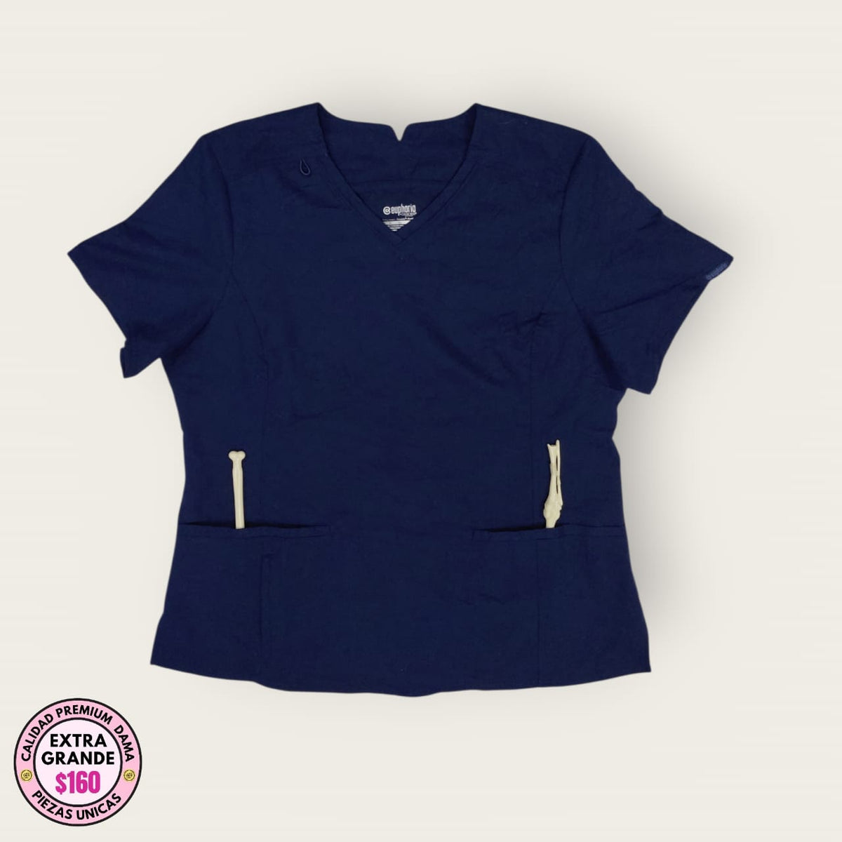 Filipina médica premium azul marino (chemise) | XL
