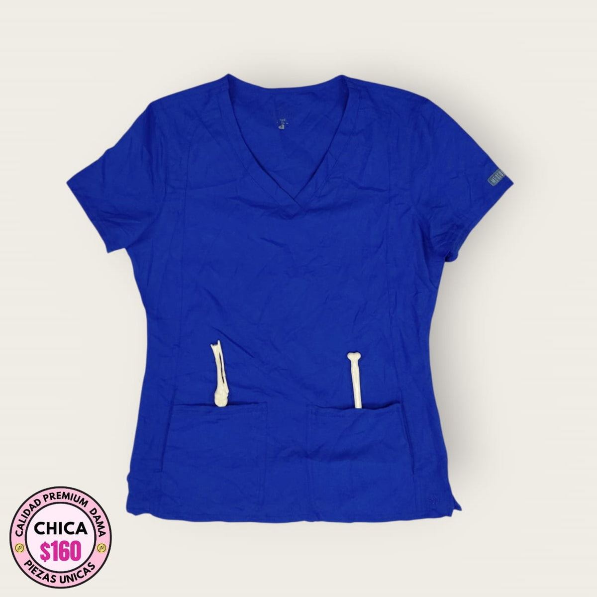 Filipina médica premium azul rey (chemise) | S