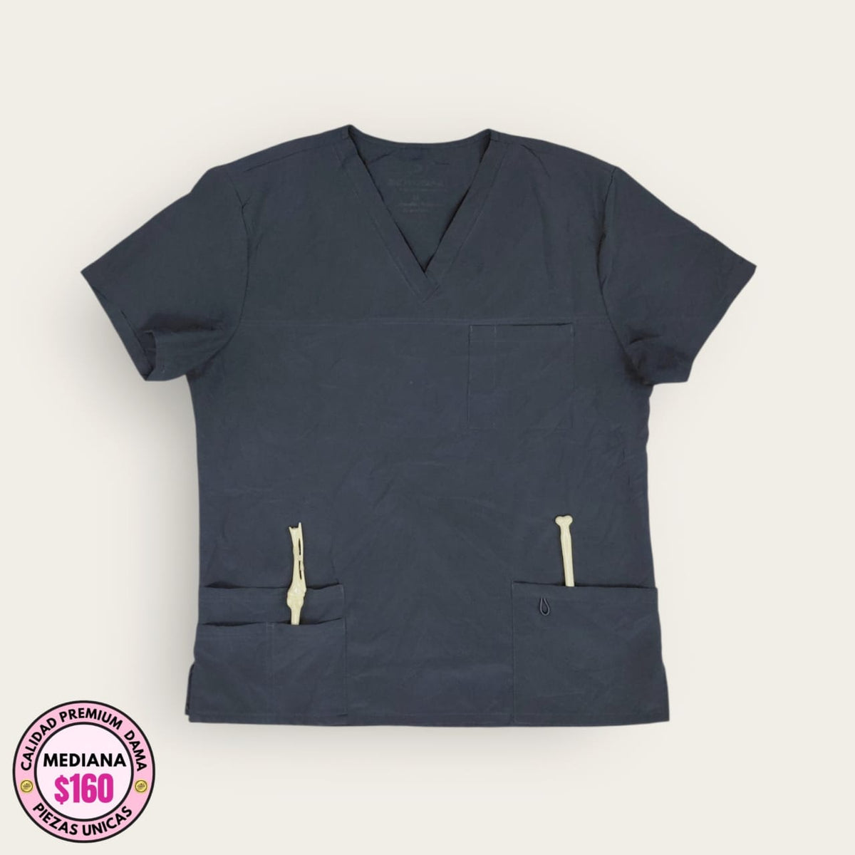 Filipina médica premium gris grafito para dama talla M
