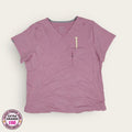 Filipina médica Hanes rosa con bolsillo de cierre, talla extragrande para dama, disponible en Uniformes MID.