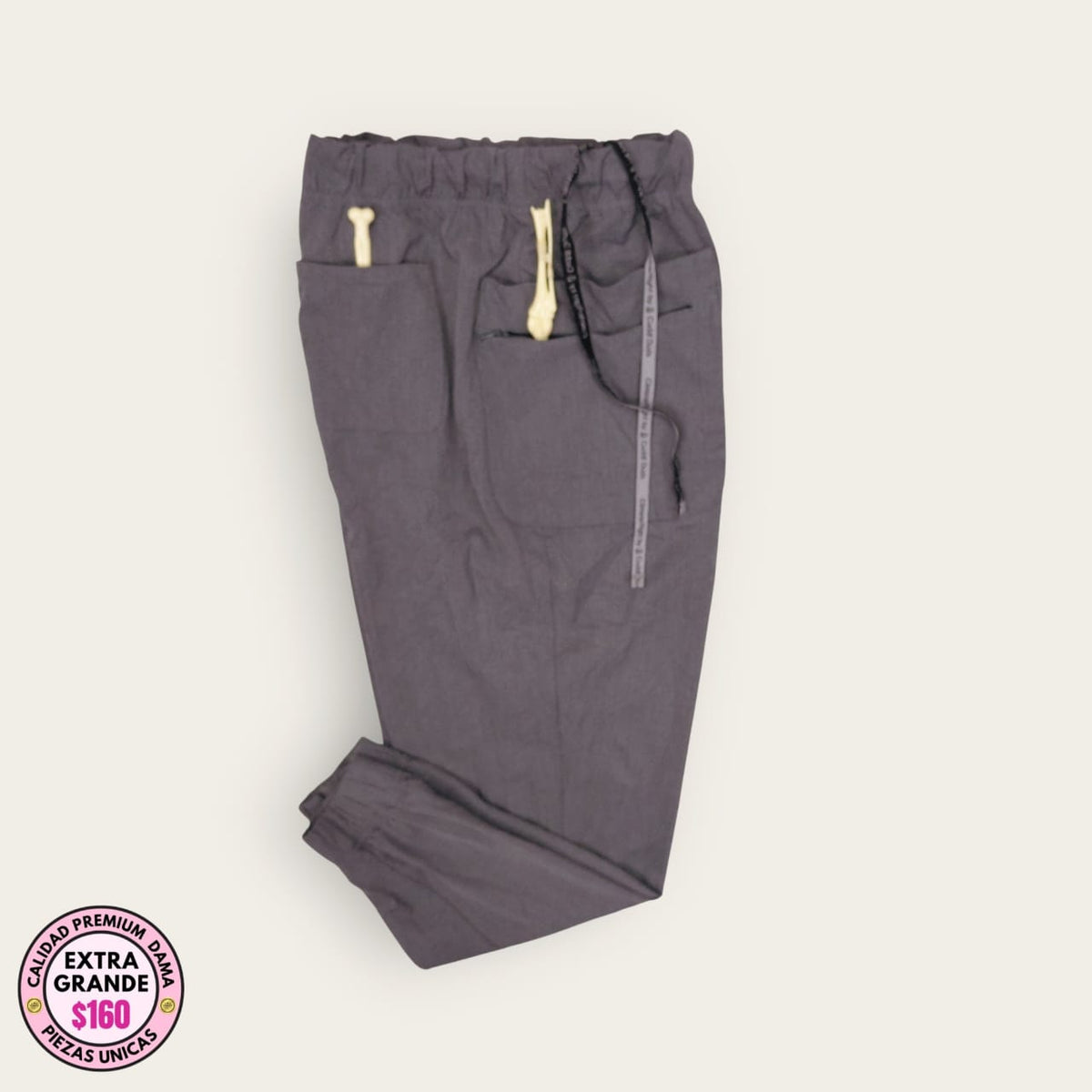 Pantalón médico gris malva | Dama XL