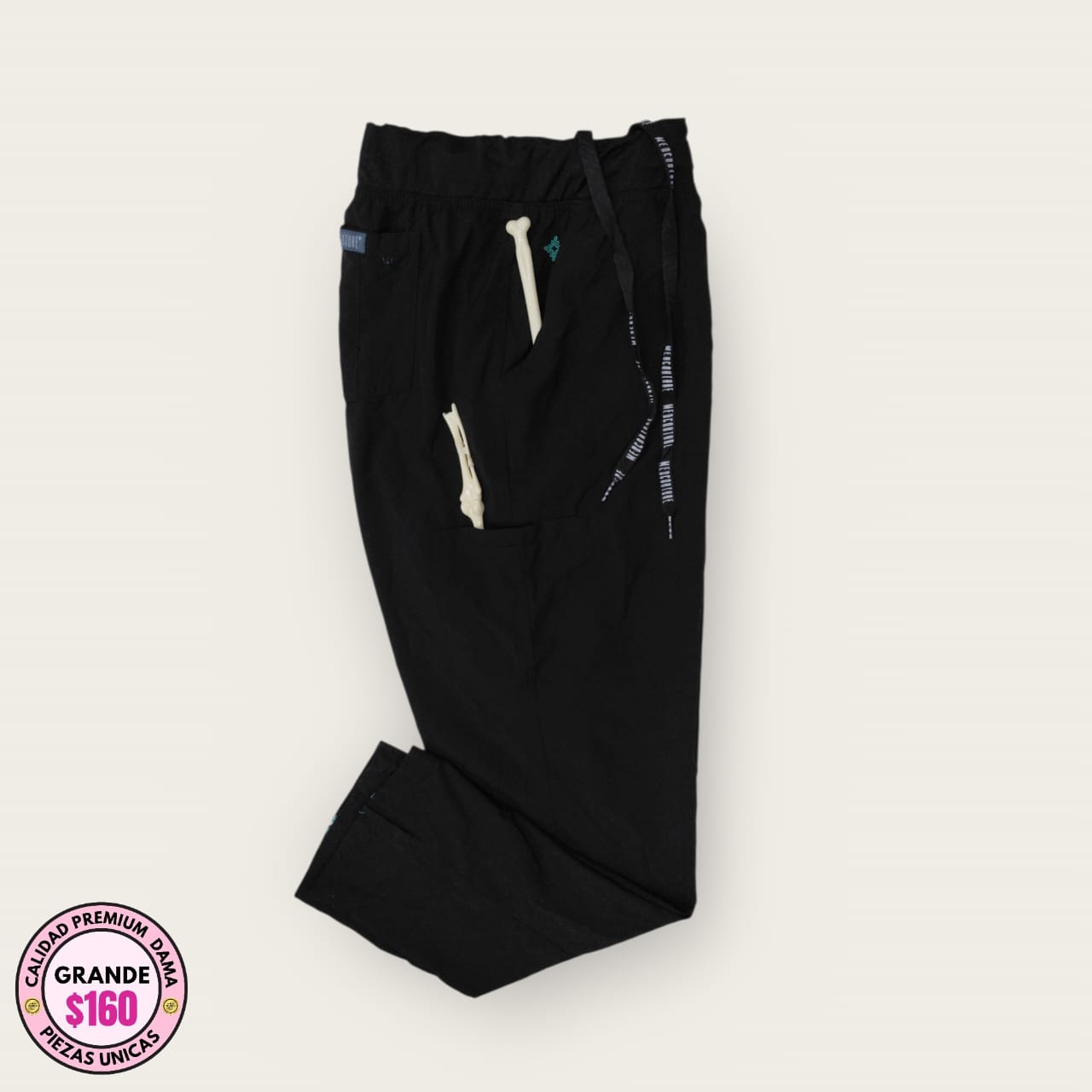 Pantalón médico premium negro | Dama L