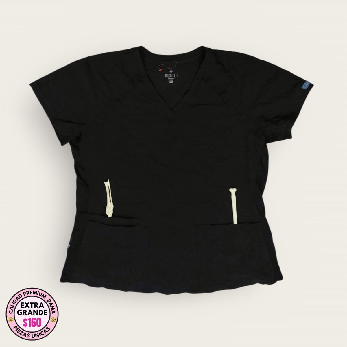 Filipina médica premium negro (chemise) | XL