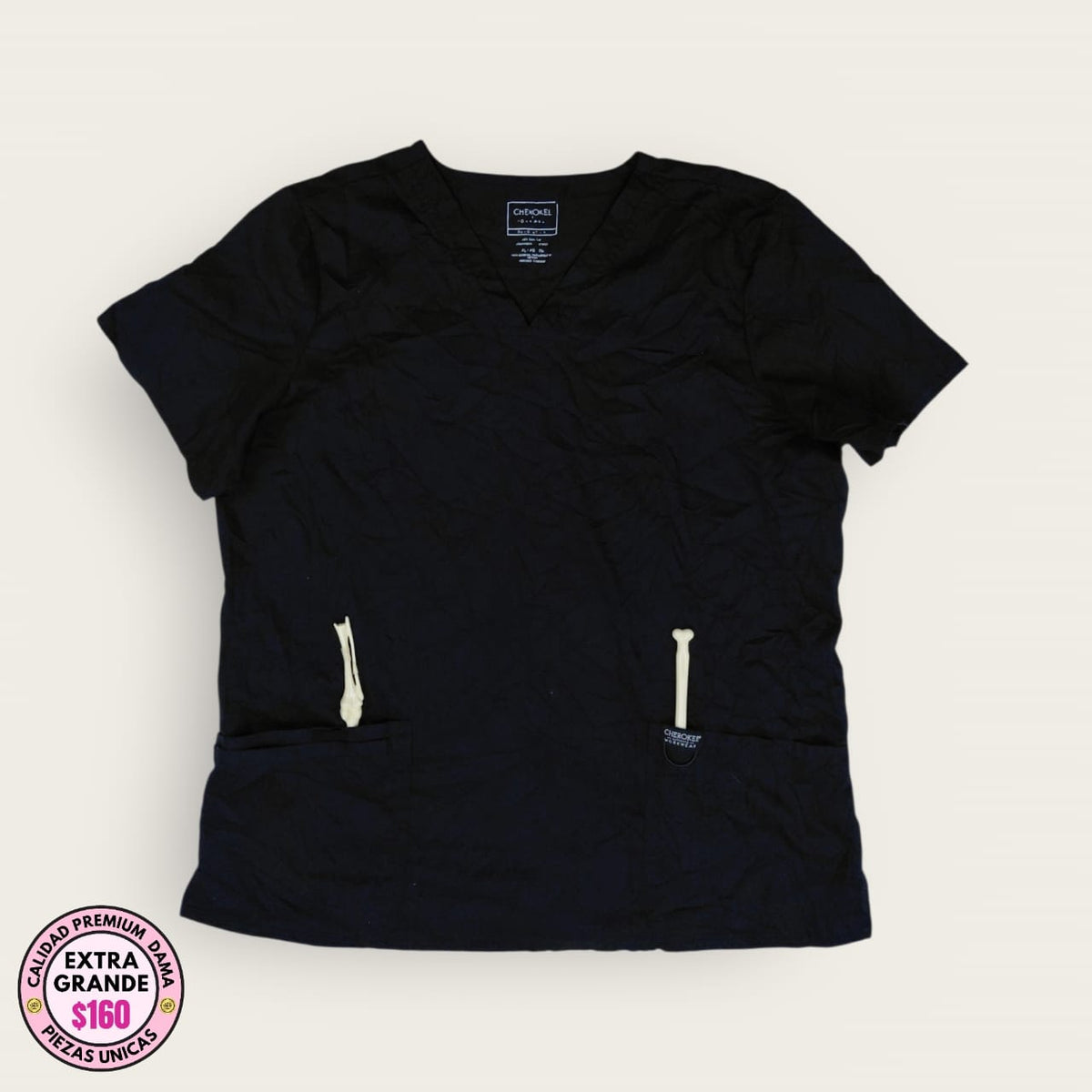 Filipina médica premium negro (chemise) | XL