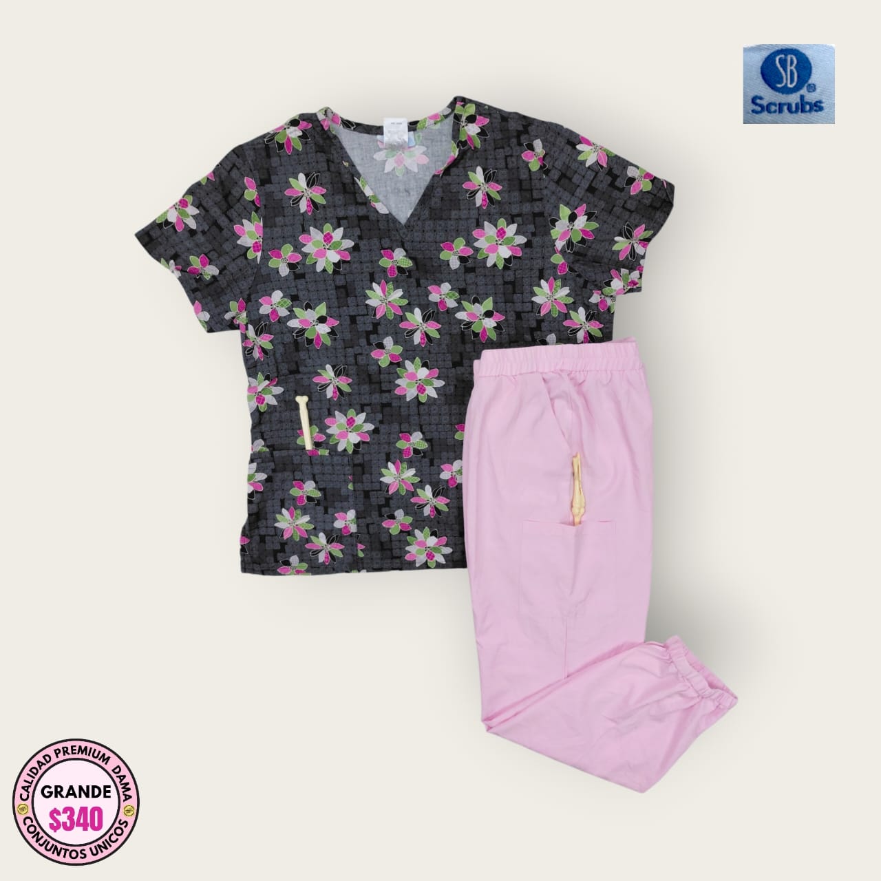 Conjunto estampado-rosa