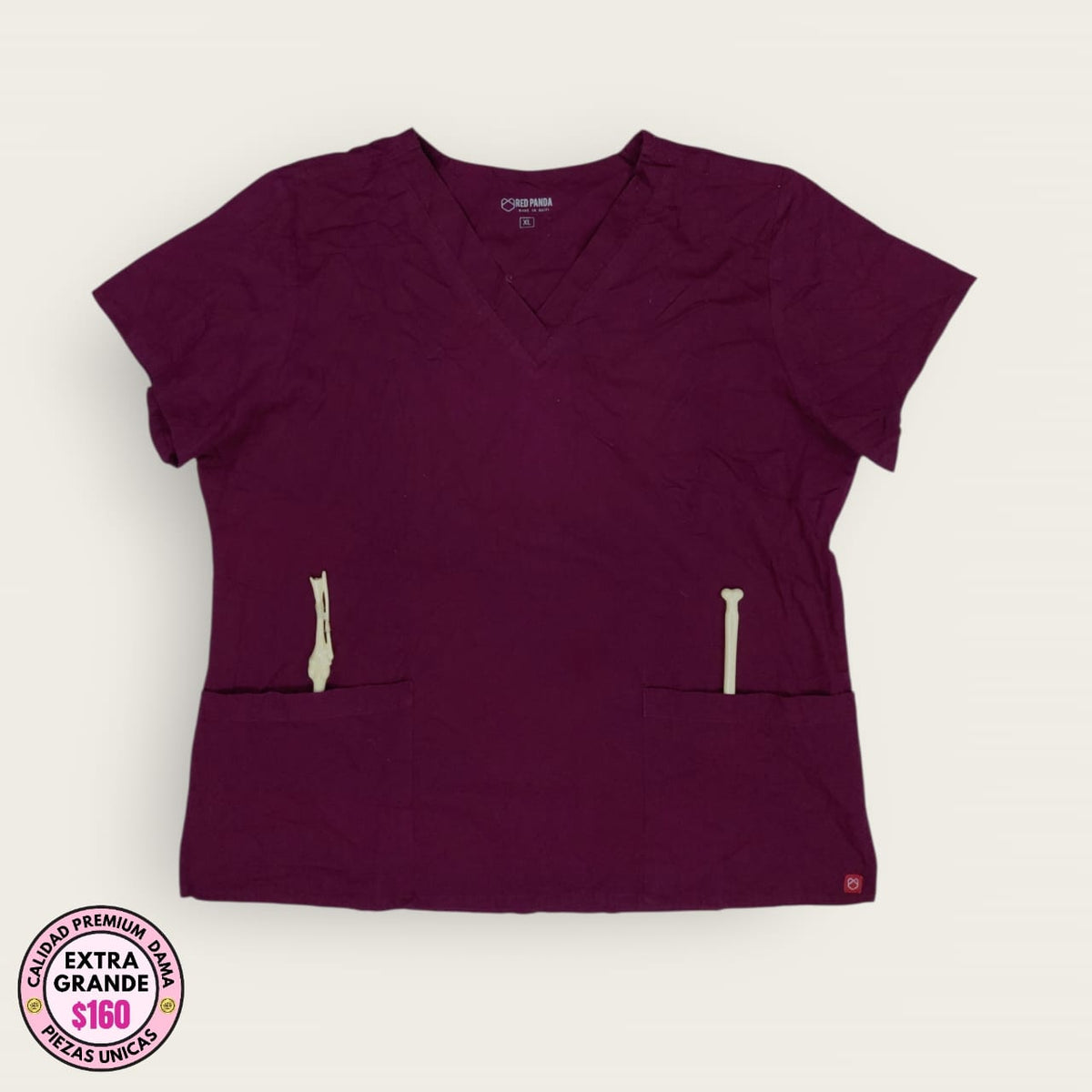 Filipina médica premium vino (chemise) | XL