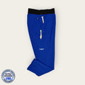 Pantalón médico azul rey con pretina negra, talla extragrande para caballero, línea Premium de Uniformes MID.