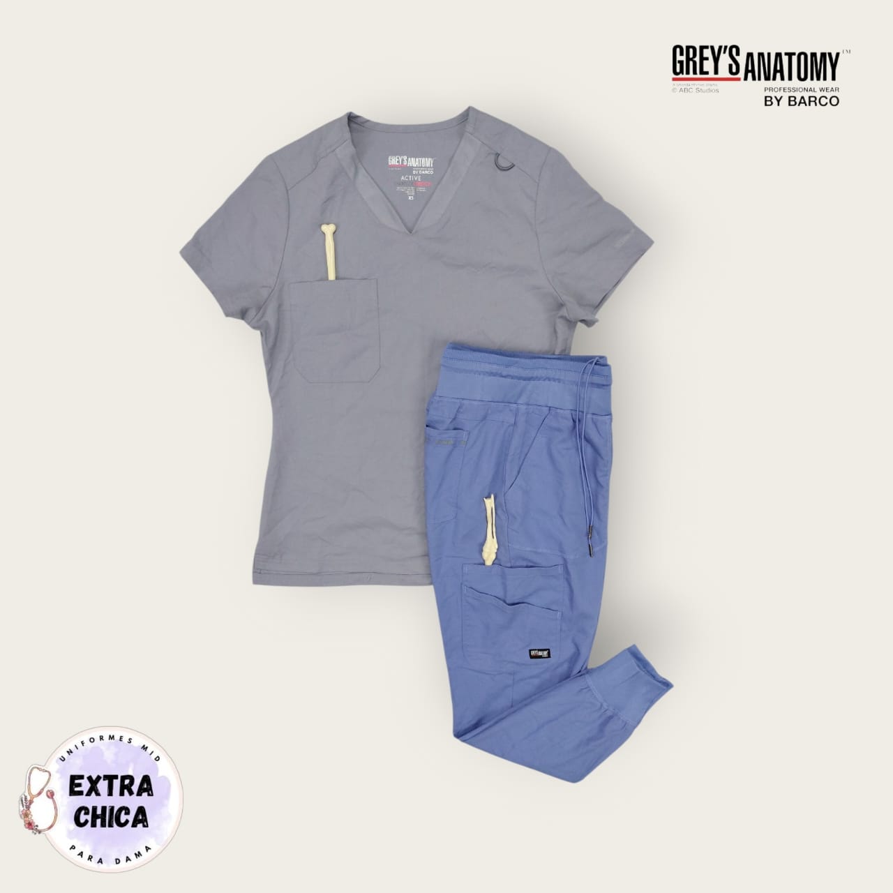 Conjunto gris-cielo