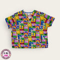 Filipina médica estampado multicolor de cuadros | Dama 3XL