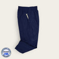 Pantalón médico azul marino de pretina elástica, talla grande para caballero, línea Premium de Uniformes MID.
