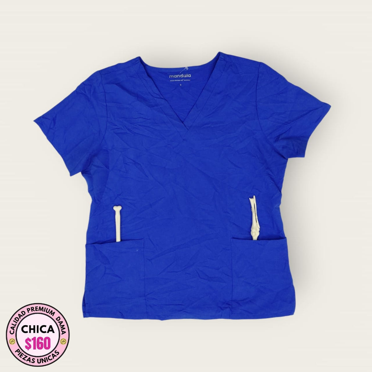 Filipina médica premium azul rey (chemise) | S