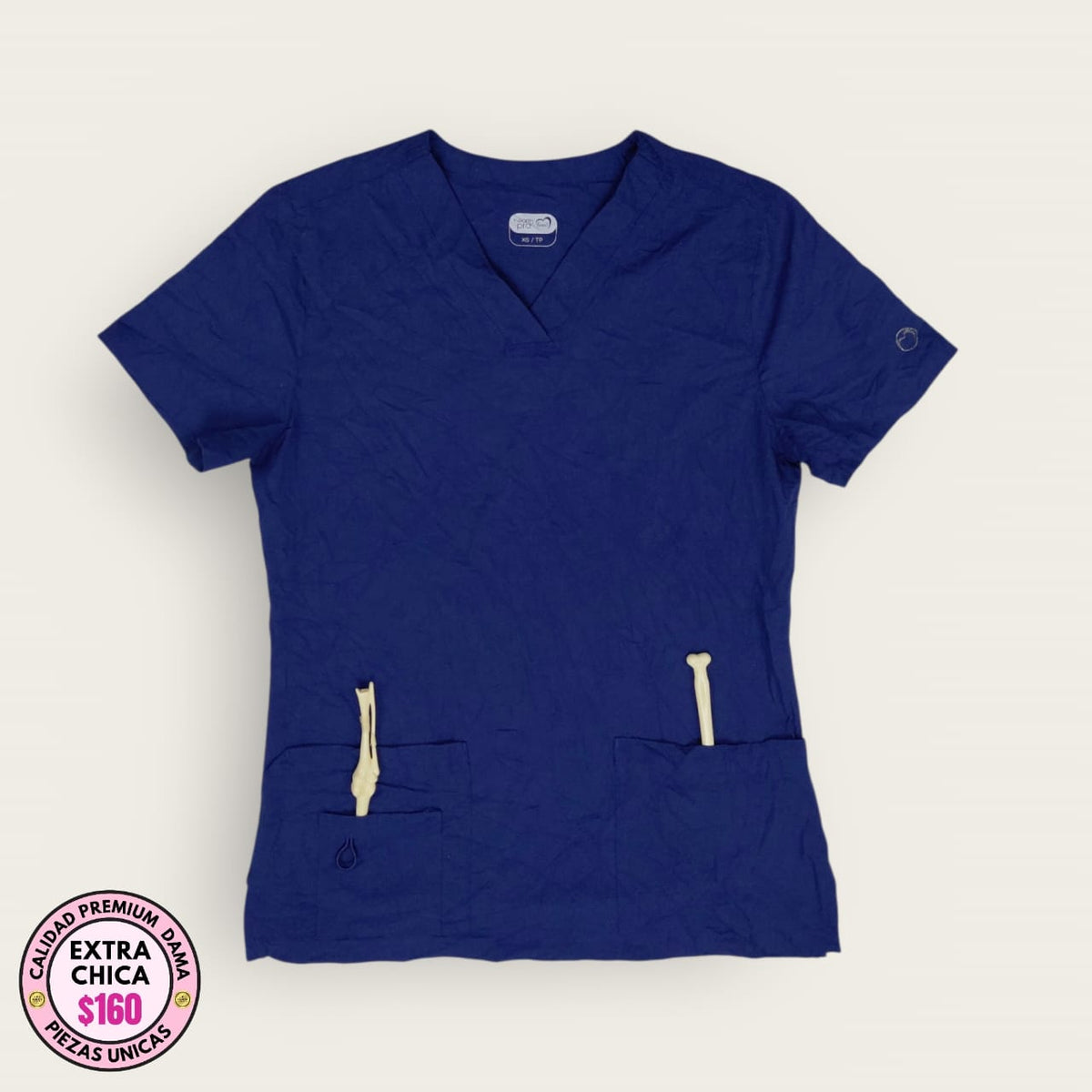 Filipina médica premium azul marino (chemise) | XS