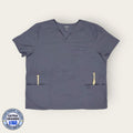 Filipina médica Scrubstar gris, talla extragrande para caballero, línea Premium de Uniformes MID.